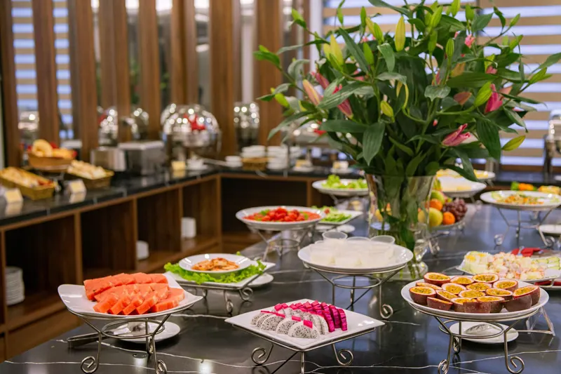 Frühstücksbuffet in einem Hotel